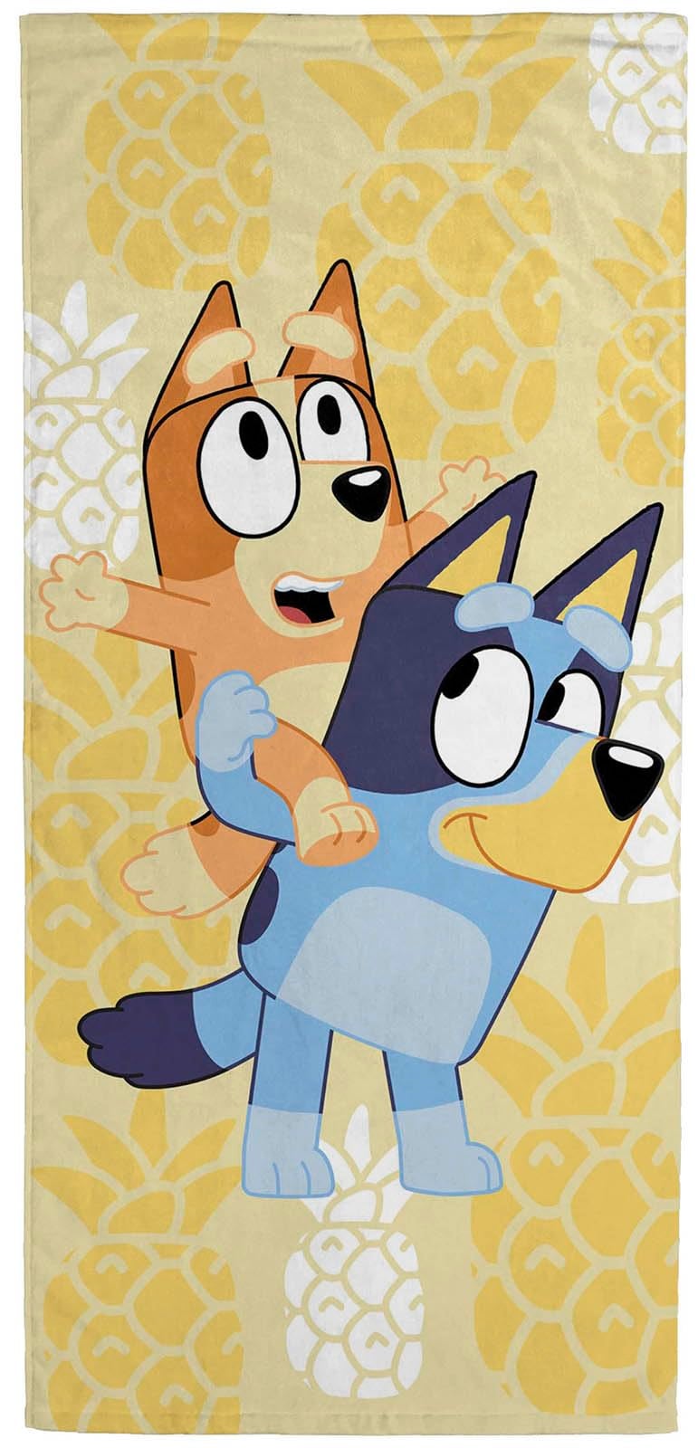 Jay Franco Bluey Bingo Kids Bath Pool Beach Towel Super Soft Absorbent 100 Cotton Towel Measures 28 x 58