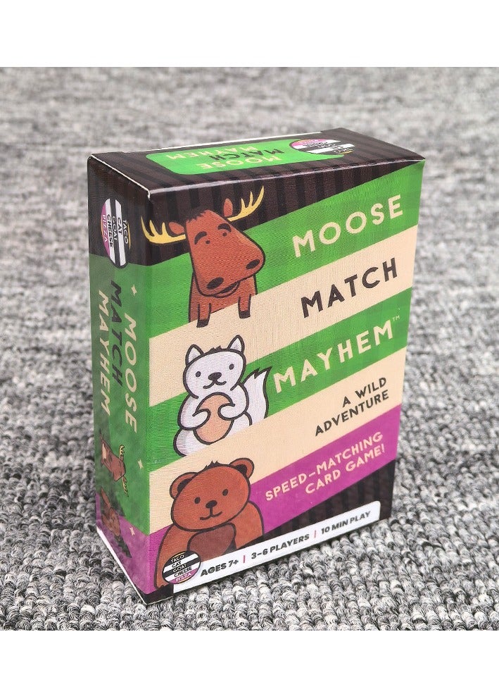 NIBEMINENT Moose match mayhem Animal Chaos Competition Toy Parent-Child Interactive Casual card game - Image 1