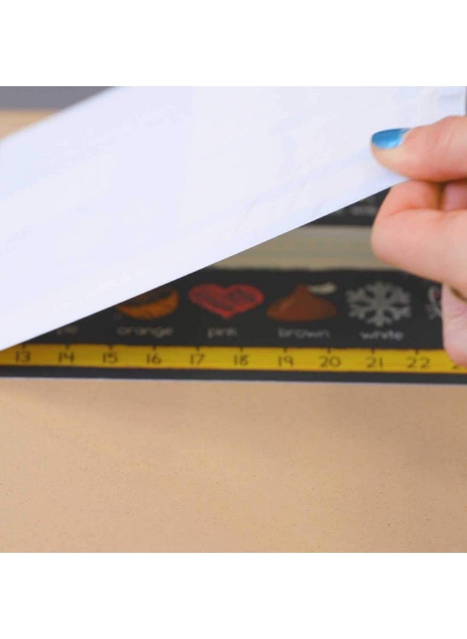 24Pk Chalkboard-Style Grades K-2 Self-Adhesive Deluxe Plastic Desktop Reference Nameplate With A Number Line, Alphabet Letters, 2-D And 3-D Shapes, Colors, Left And Right, 120 Grid