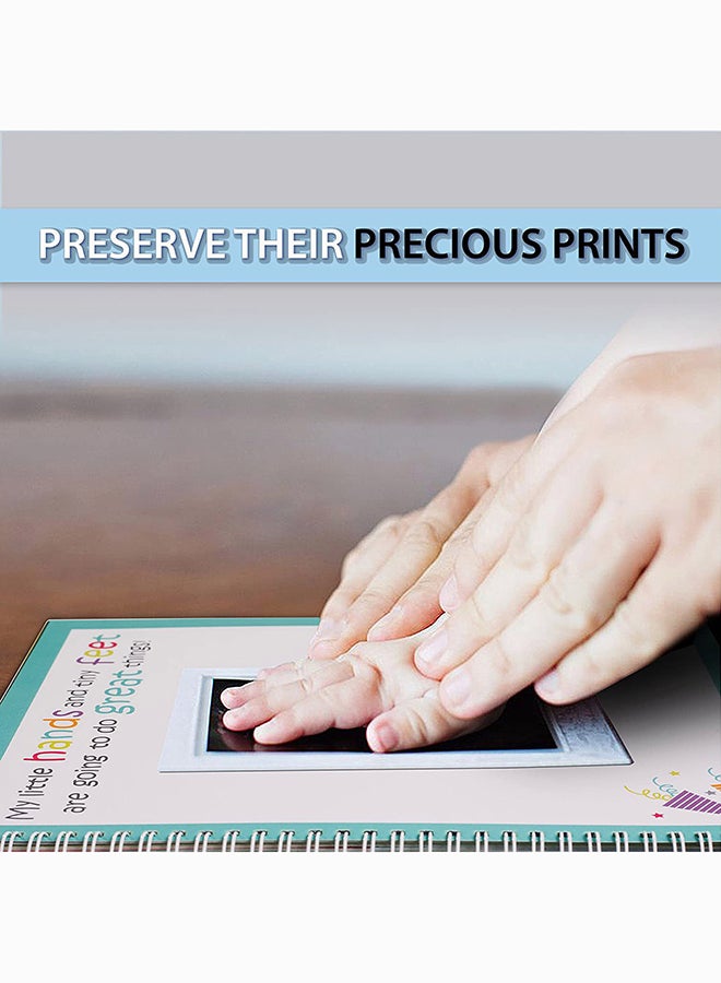 سيوسي وسادة حبر نظيفة تعمل باللمس للأطفال حديثي الولادة بصمة اليد وبصمة أقدام الحيوانات الأليفة مجموعة طباعة مخالب الحيوانات الأليفة بدون حبر ، ختم اليد والقدم للرضع ، آمنة للأطفال ، لا تلمس الجلد ، ذاكرة ع - Image 4