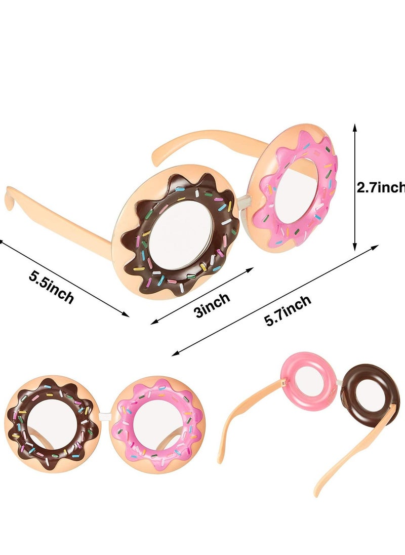 Generic - Funny Donut Glasses Set, 2 Pieces Donut Costume Glasses Novelty Party Donut Eyeglasses - Image 1