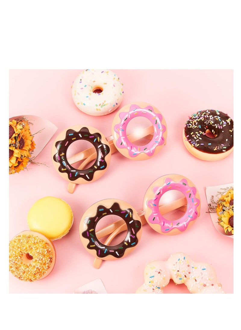 Generic - Funny Donut Glasses Set, 2 Pieces Donut Costume Glasses Novelty Party Donut Eyeglasses - Image 1