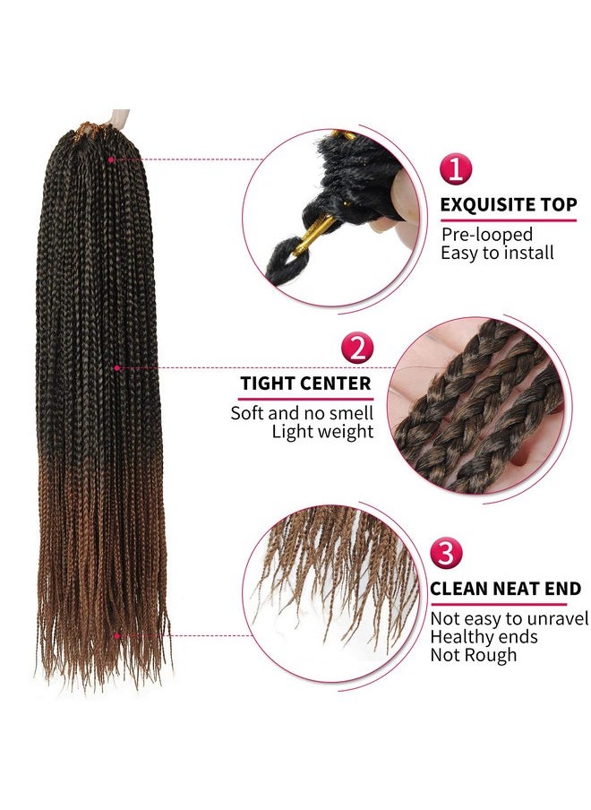 BEkjdiof - 6 Packs Box Braids Crochet Hair Crochet Box Braids Prelooped Synthetic Hair Crotchet Box Braids Hair 22 Inch (1B/30 22Inch) … - Image 1