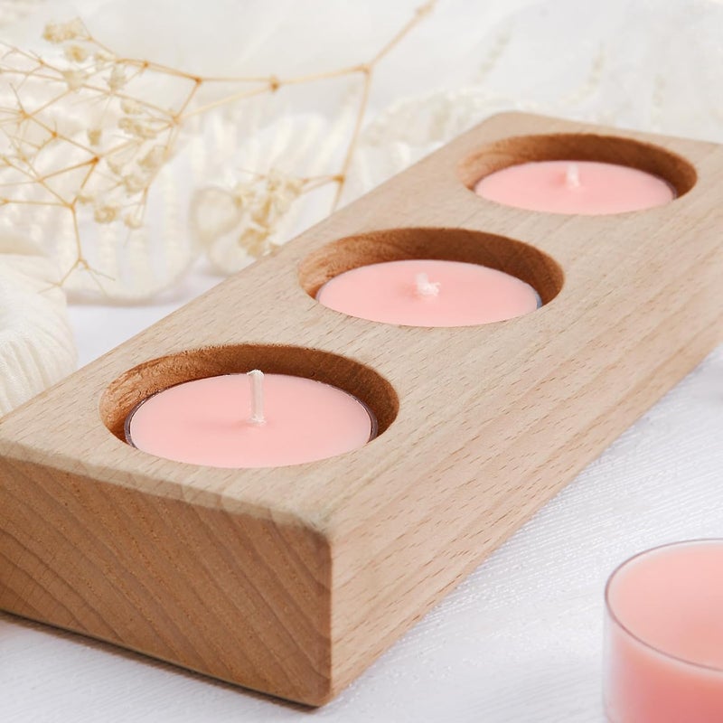DEYBBY Natural Hibiscus Orchid Scented Soy Wax Tealight Candles Bulk, Aromatherapy Luxury Tea Candle Set of 24-4 Hour Burning Great Gift - Image 3