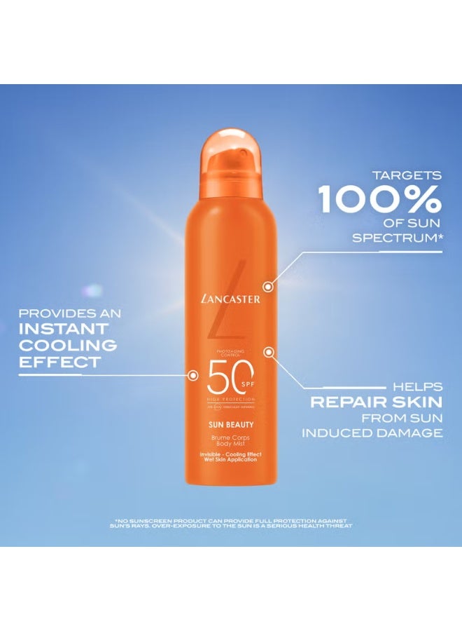 Lancaster Sun Sport Cooling Invisible Mist Wet Skin Application for Body SPF50 200ml - Image 2