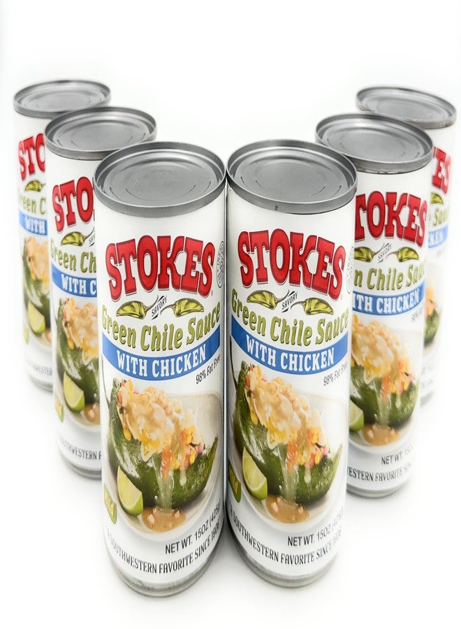 Stokes Green Chile Sauce with Chicken Pack of 6 - Image 1