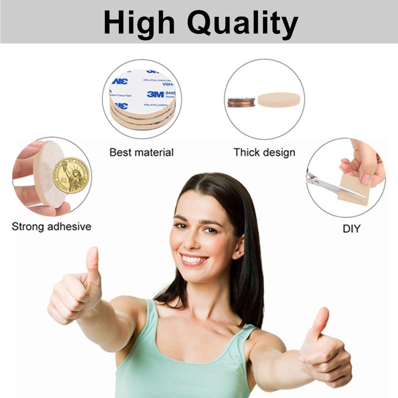FURNIMATE Felt Furniture Pads-136 Pieces Felt Pads for Furniture Beige 5mm Thick, Floor Savers for Furniture Anti Scratch, Best Floor Protectors with Case for Hardwood Floors - Image 3