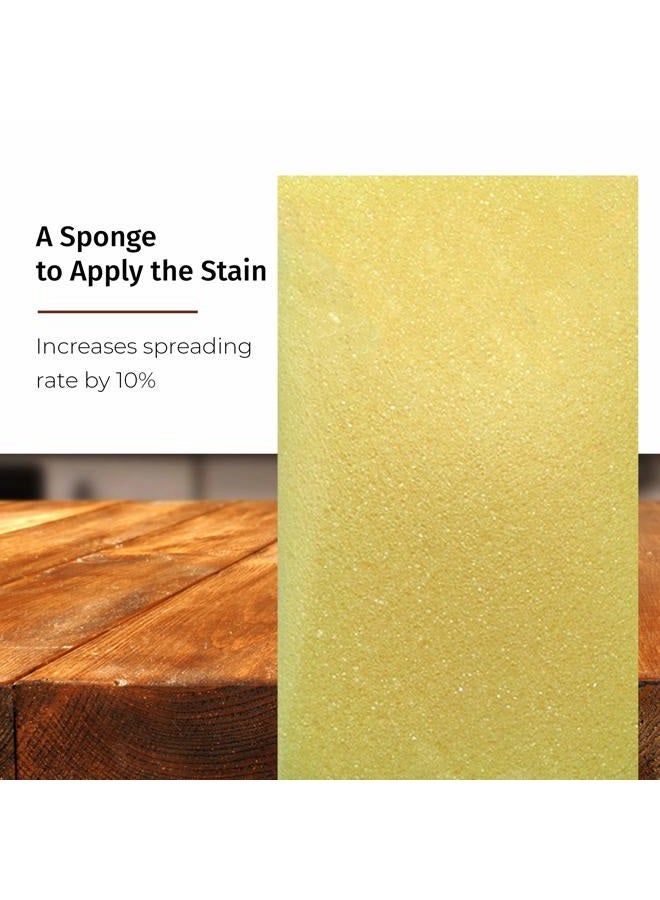 SamaN Staining Kit – Includes Sponge, 2 Cloths and Gloves to Effectively Stain Wood - Image 2