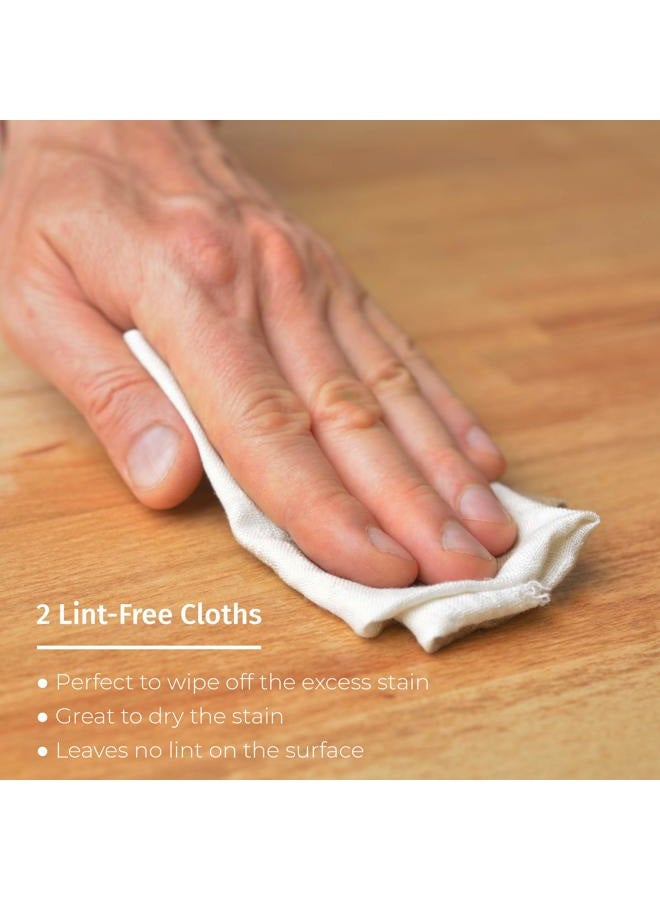 SamaN Staining Kit – Includes Sponge, 2 Cloths and Gloves to Effectively Stain Wood - Image 3