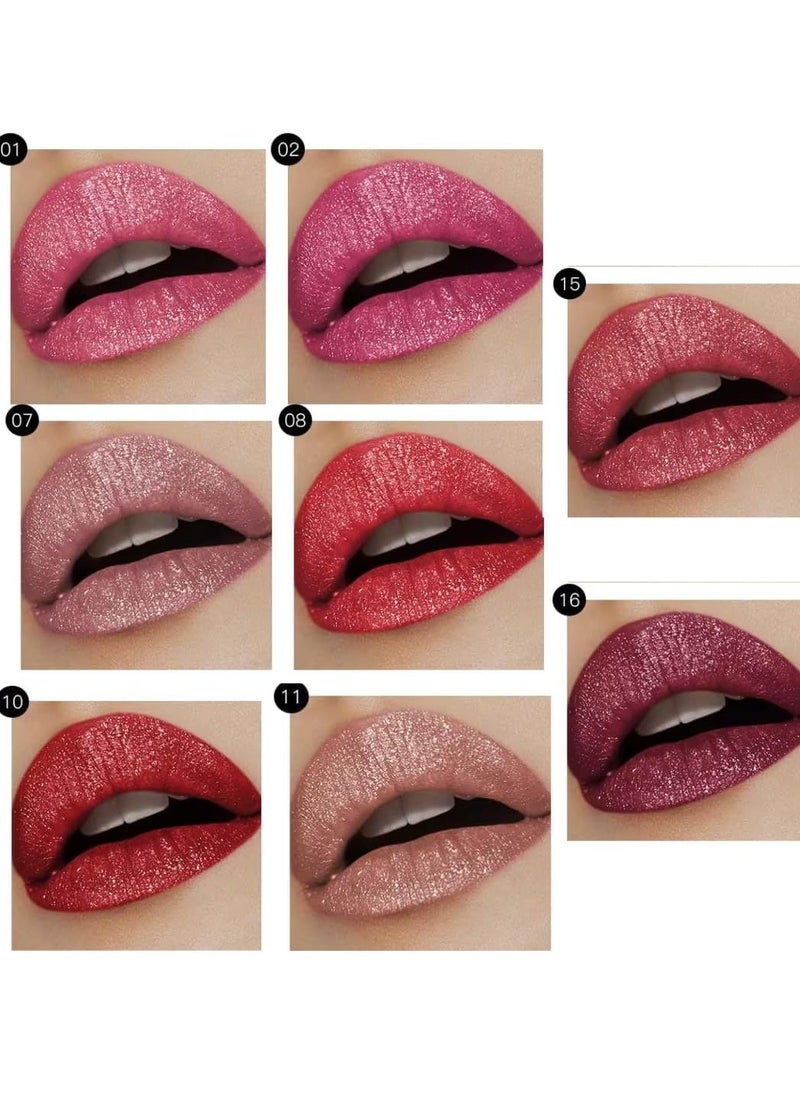 pudaier - Diamond Glitter Shiny Matte Lipstick Glitter Liquid Lip Gloss Sparkling High Pigment Waterproof Long Lasting Lipstick Bold Shimmer Lip Glaze Lip Waterproof Lip Liner and Lipstick 10 - Image 1