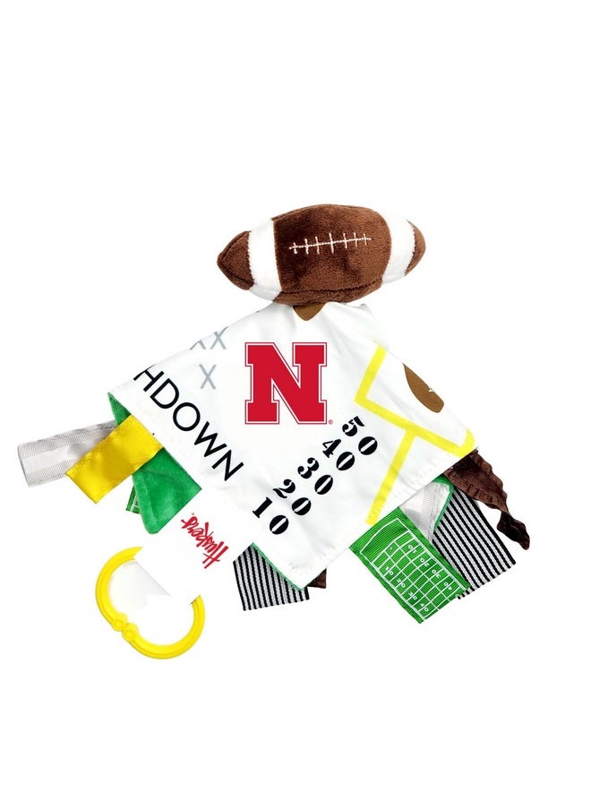 The Learning Lovey University Of Nebraska Baby Football Tag Toy College Baby Sensory Crinkle Toys Soft & Safe Ideal Baby Stroller Toy Bpa Free W/Stroller Clip (10 X 10 Tag Toy)… 