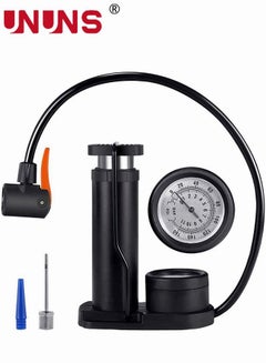 UNUNS Household Hand Pump Bike Pump with Gauge Foot Pump - Portable Bicycle Tire Pump - 160 PSI Bike Air Pump Multi-function Home Pump for Basketball/Football/Motorcycles/Car  - Image 1