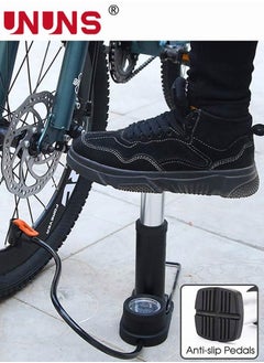 UNUNS Household Hand Pump Bike Pump with Gauge Foot Pump - Portable Bicycle Tire Pump - 160 PSI Bike Air Pump Multi-function Home Pump for Basketball/Football/Motorcycles/Car  - Image 5