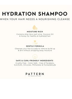 PATTERN PATTERN Beauty by Tracee Ellis Ross Hydration Shampoo w Honey, Aloe Vera, Biotin and Tea Tree Leaf Oil for Curly Hair 3a-4c, 9.8 fl oz  - Image 4