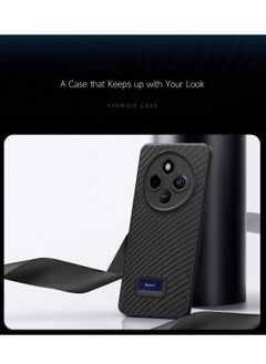 Wtech Xiaomi Redmi 14C 4G 2024  / Xiaomi Redmi 14R 5G 2024 / Xiaomi Redmi A4 5G 2024 Liquid Silicone Carbon Fiber Texture Case Cover - Black  - Image 3