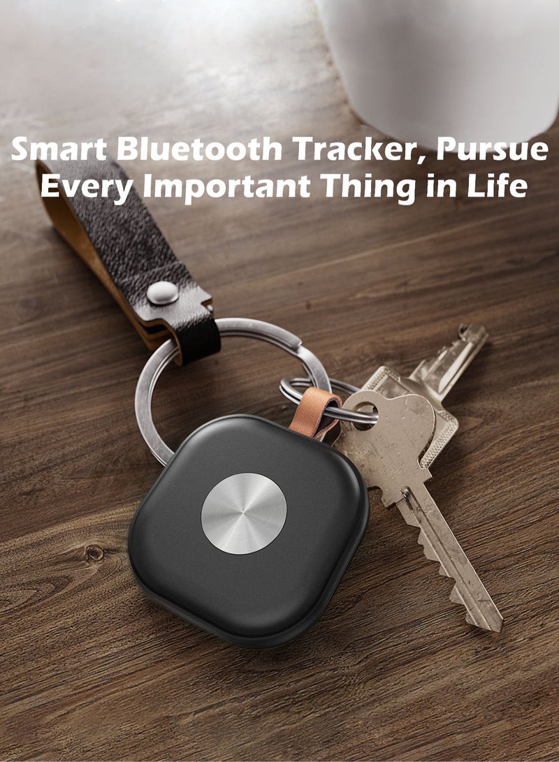 Smart Bluetooth Tracker Key Finder Item Locator Tracking Tag for Keys Bags Anti-lose AirTag iOS Compatible Support Apple Find My Without Monthly fees Waterproof Black