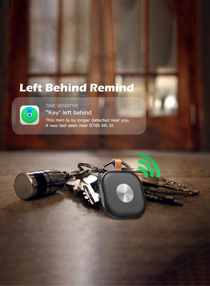 Smart Bluetooth Tracker Key Finder Item Locator Tracking Tag for Keys Bags Anti-lose AirTag iOS Compatible Support Apple Find My Without Monthly fees Waterproof Black