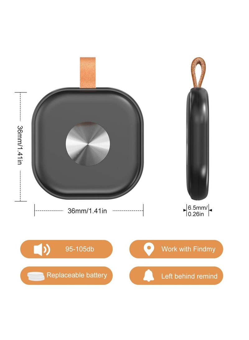 Smart Bluetooth Tracker Key Finder Item Locator Tracking Tag for Keys Bags Anti-lose AirTag iOS Compatible Support Apple Find My Without Monthly fees Waterproof Black
