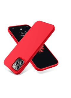 Compatible with iPhone 13 Pro Max (6.7 Inch) Case, Liquid Silicone Case, Full Body Protective Cover, Shockproof, Slim Phone Case, Anti-Scratch Soft Microfiber Lining - Red