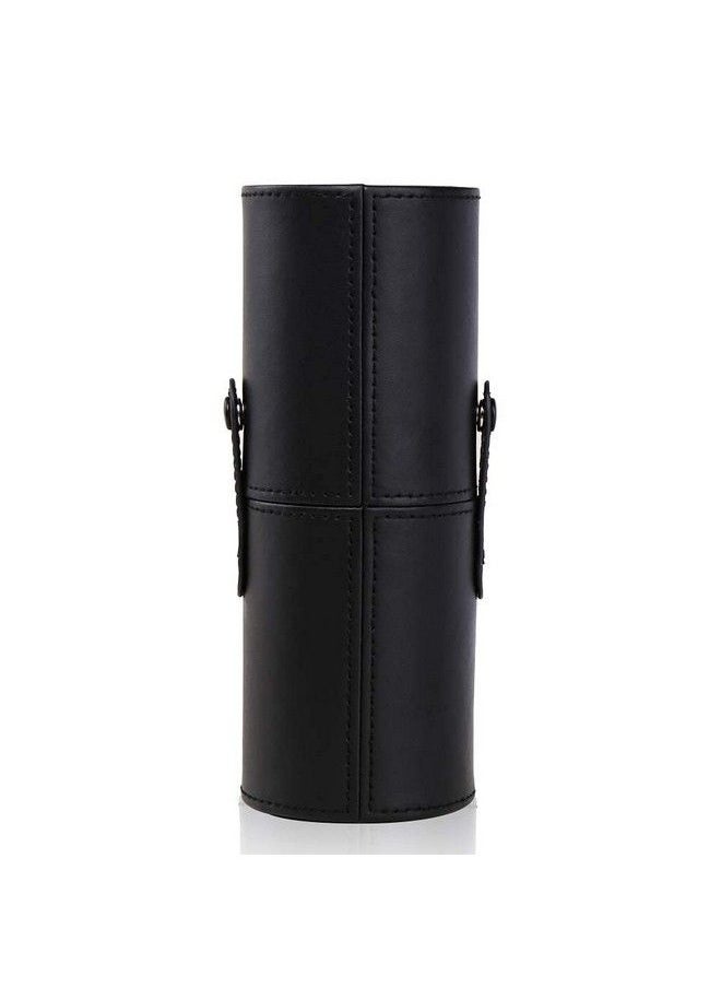 Electomania - Makeup Brush Holder Large Pu Leather Make Up Cosmetic Cup Holders Storage Organizer Case Box 9 X 3.1Inch (Black) - Image 1