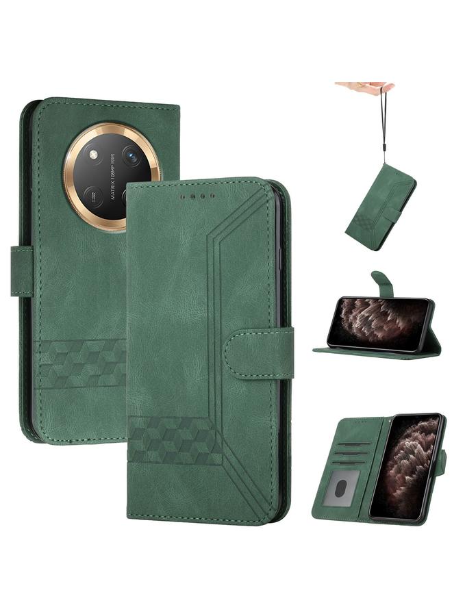 زبون جراب هاتف Honor X9c Global Cubic Skin Feel Flip Leather - Image 1