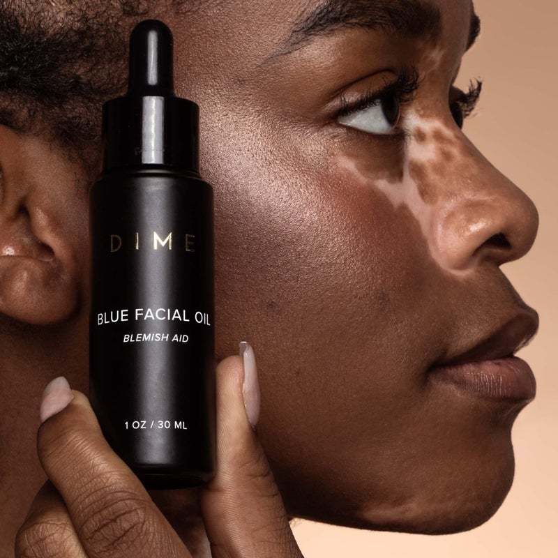 DIME Beauty Blue Facial Oil, 1 oz / 30 mL - Blemish Spot Treatment with Blue Tansy, Black Cumin Seed, Rosehip, and Grapeseed Oils - Image 5