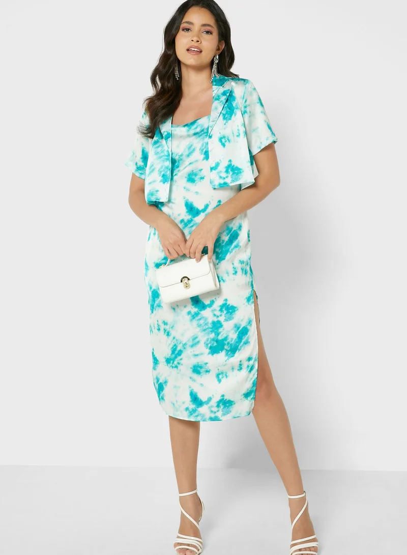 Topshop Petite Tie-dye Print Shirt