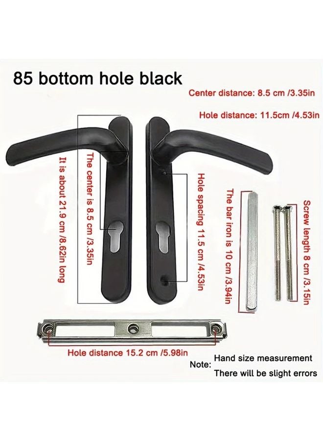 Heavy Duty Metal Modern Door Lock Black Keyed Cylinder Lever Handle 85x35 - Image 5