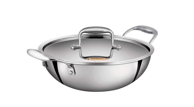 Siddhi Triply Kadhai with Lid and with 24 cm Diameter and 3 LTR Capacity - Image 3