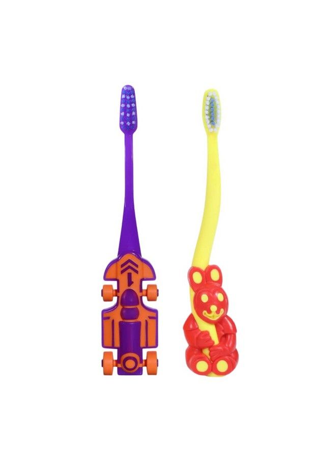 Maxi Oral Care Combo Of 4 (2 Kids) Zoom Car Junior Toothbrush & (2 Kids) Bingo Junior Toothbrush - Image 4