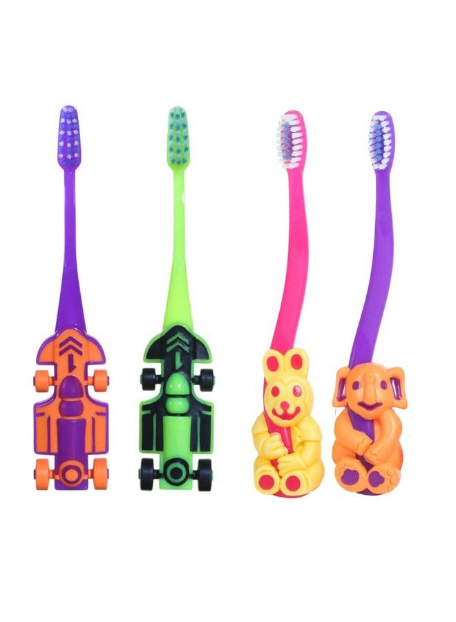 Maxi Oral Care Combo Of 4 (2 Kids) Zoom Car Junior Toothbrush & (2 Kids) Bingo Junior Toothbrush - Image 2