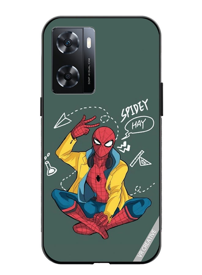 VR CREATIVE Protective Case Cover For Oppo A57/A77s Spiderman Design Multicolour - Image 1