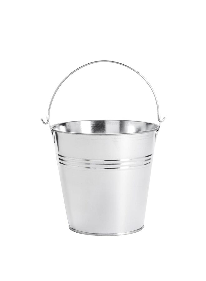 Drinks Buckets, 3PCS Galvanized Metal Buckets with Handles for Party Decorations, Small Tin Pails,small galvanized buckets,decorative gift or home decor (4.7 inch) - Image 1