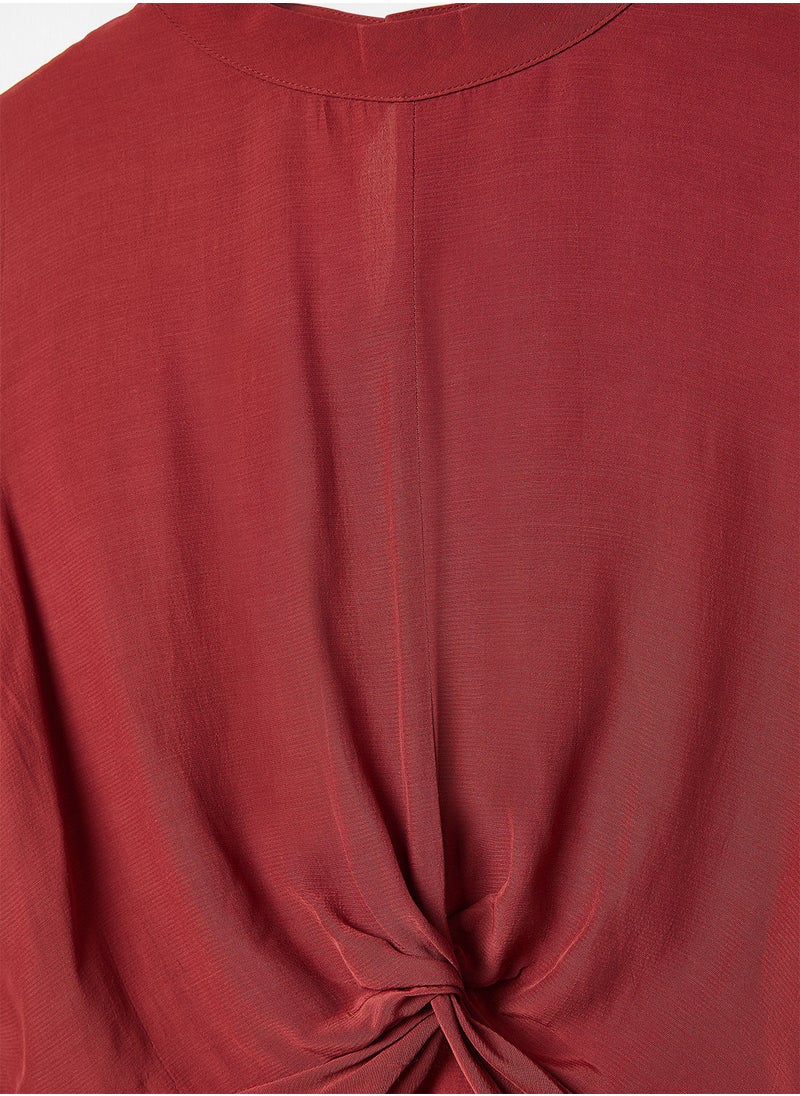 MANGO - Front Twist Crop Top - Image 1