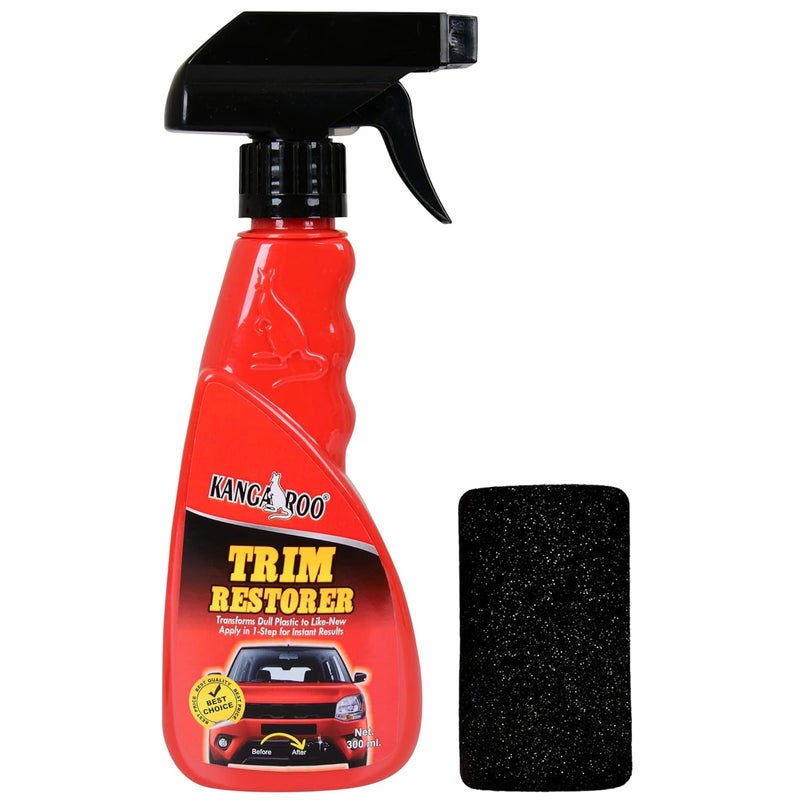 Kangaroo® Trim Restorer - 300ml with 1 Foam Applicator Transforms Dull Plastic to Like New Instant Results - Image 1
