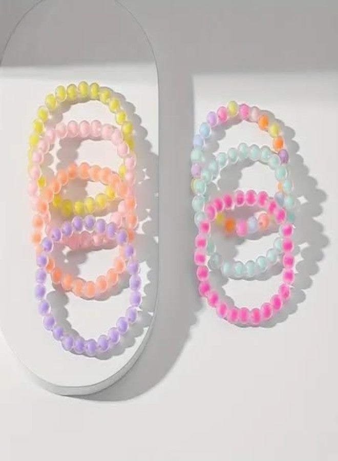NEOBABY Beaded Bracelet for Women, Girls, and Kids - Vibrant, Colorful Mate Finish Design Perfect for Parties, or Gifting (Multicolor, Pack of 7 Pcs) - Image 5