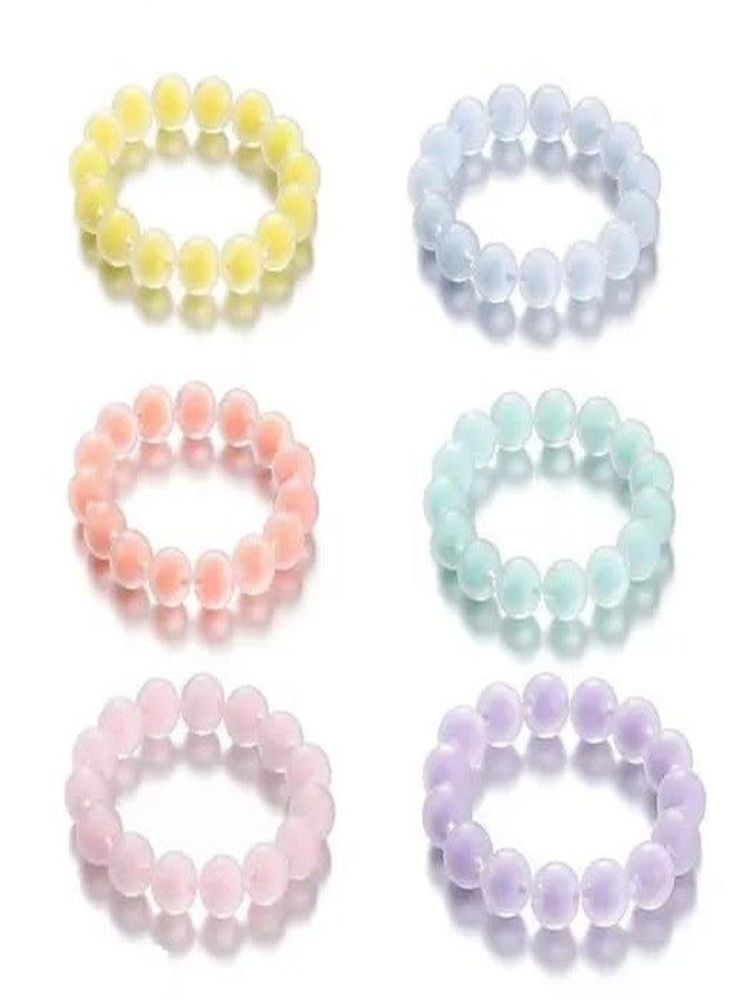 NEOBABY Beaded Bracelet for Women, Girls, and Kids - Vibrant, Colorful Mate Finish Design Perfect for Parties, or Gifting (Multicolor, Pack of 7 Pcs) - Image 4