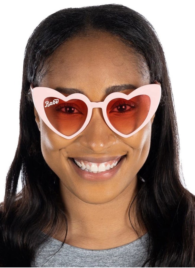 Funky Junque - Heart Shaped Sunglasses - Babe - Peach Frames/Peach Lenses - Image 1