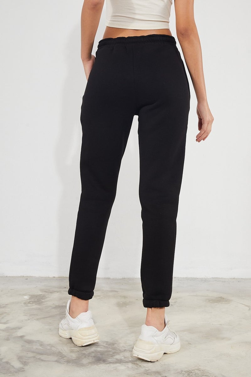 Twenty3 Women's Basic 3 Thread Raised Elastic Legs Thick Jogger Sweatpants  - Image 5