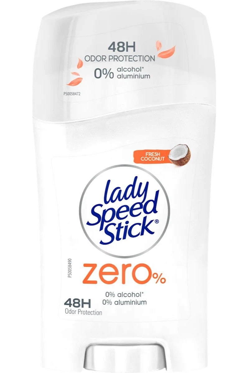 ليدي سبيد ستيك مزيل عرق ومضاد للتعرق زيرو٪ برائحة جوز الهند المنعشة - 40 جم - Image 1
