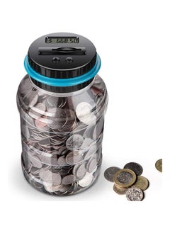 Digital Piggy Banks for Adults,Transparent Coin Bank,Automatic Counting Money Bank with LCD,1.8L Large Coin Counter