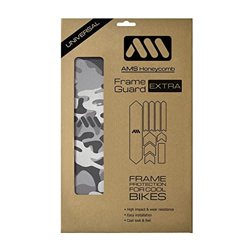 All Mountain Style Bike Frame Protector Extra - Universal Fit, 10-Piece Set for Down Tube, Chainstay, Cable Wear, High-Impact Honeycomb PVC - Image 1