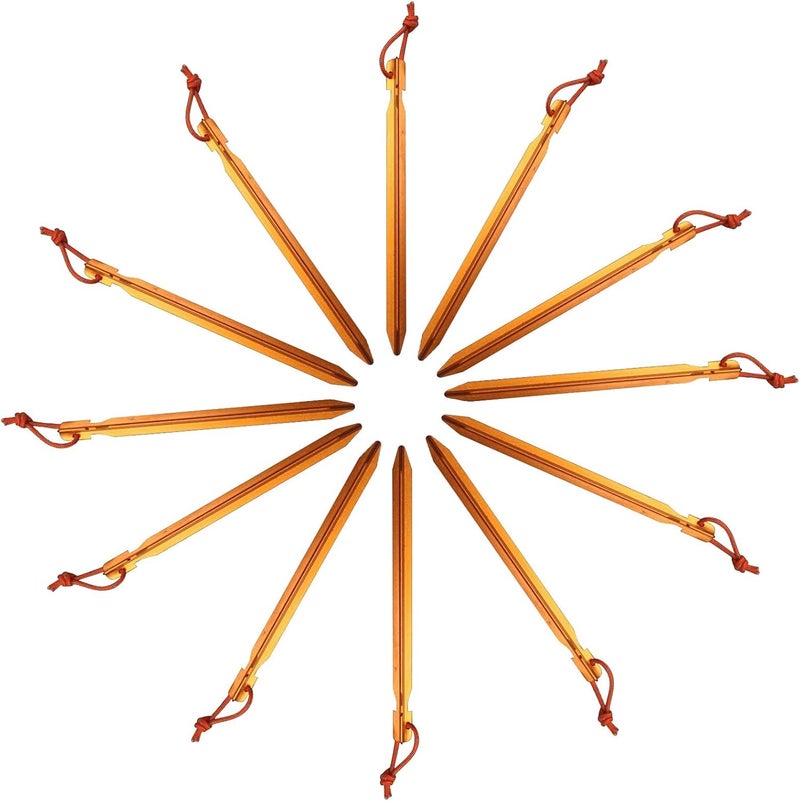 All one tech 12 Pack Tent Stakes, 7075 Ground Metal Camping Aluminum Tent Pegs, Lightweight Tent Stakes Heavy Duty Spikes Camping Accessories - Image 2