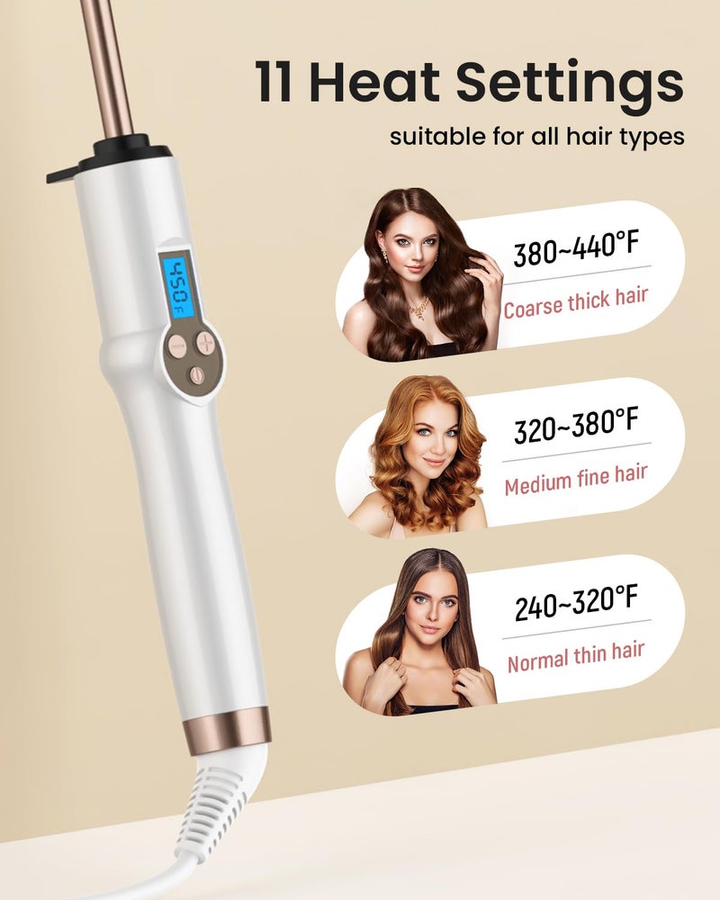 Hoson Small Curling Wand 3/8 Inch, Thin Curling Wand for Short Hair, 9mm Ceramic Long Barrel with Adjustable Temperature - Image 5