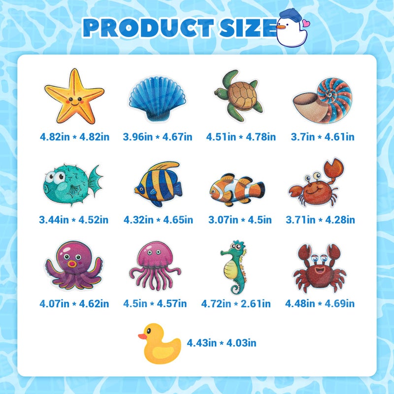 UNEEDE Kids Bathtub Mat with 24PCS Non Slip Bathtub Stickers, Non Slip Shower Mat for Toddlers, Washable Anti Slip Tub Surface, Soft Rubber Mat for Bathtub Shower, Waterproof Essentials - Image 3