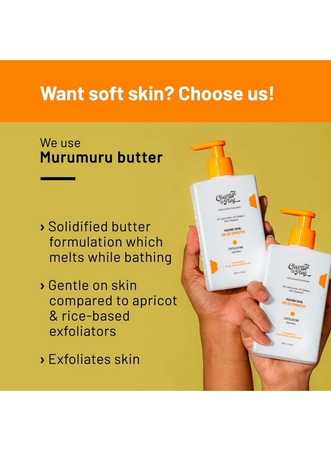 Chemist at Play Exfoliating Body Wash For Dry Rough Bumpy Strawberry Skin With 1% Salicylic Acid 2% Lactic Acid And Ceramides For Men And Women 236 Ml - Image 5