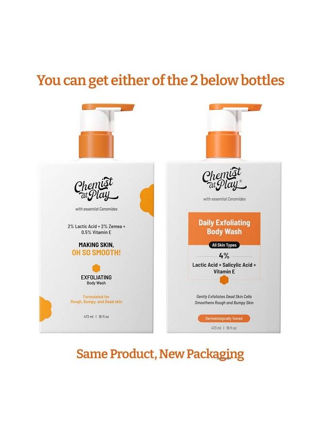 Chemist at Play Exfoliating Body Wash For Dry Rough Bumpy Strawberry Skin With 1% Salicylic Acid 2% Lactic Acid And Ceramides For Men And Women 236 Ml - Image 3