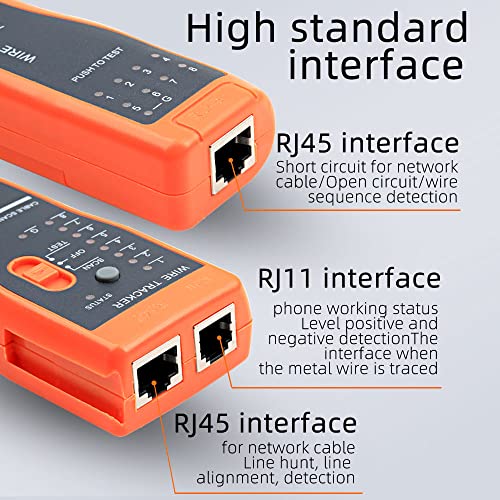 CRUISER Network Cable Tester Telephone Line Cable Tracker Wire Tracer Test Rj45 Rj11 Cat5 Cat6 Ethernet LAN Network Cables - Image 4