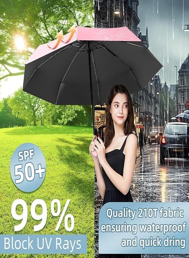 QUALIZA mini purse Umbrella sun for Rain| Reversible Windproof Umbrella for UV Protection with | Straight Outdoor Car Umbrellas for Men & Women(multi) - Image 4