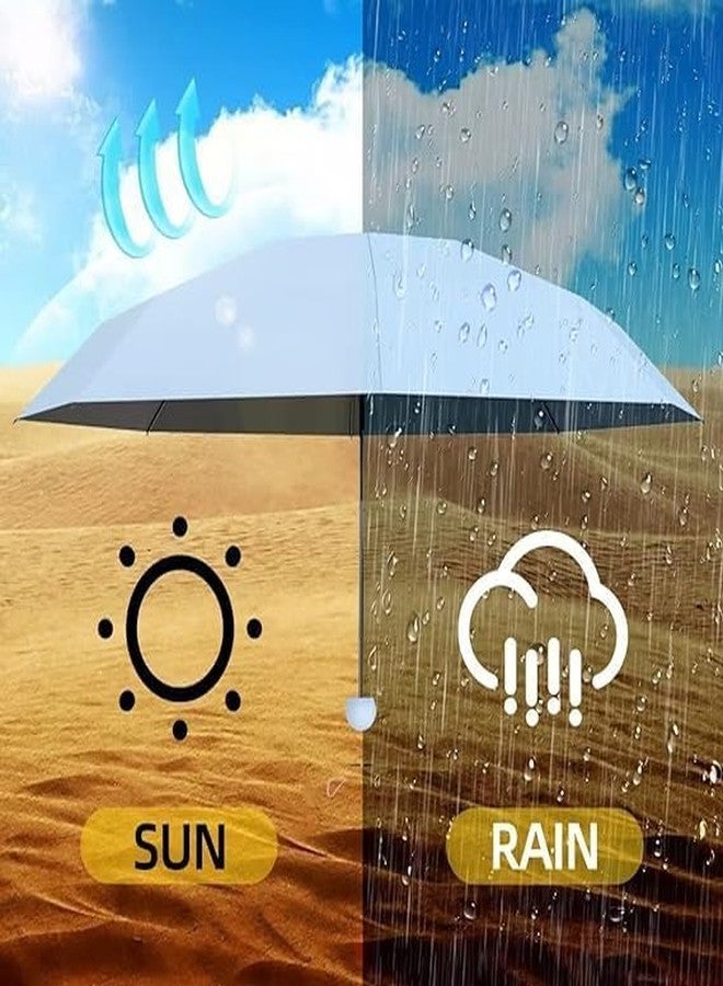 QUALIZA mini purse Umbrella sun for Rain| Reversible Windproof Umbrella for UV Protection with | Straight Outdoor Car Umbrellas for Men & Women(multi) - Image 2